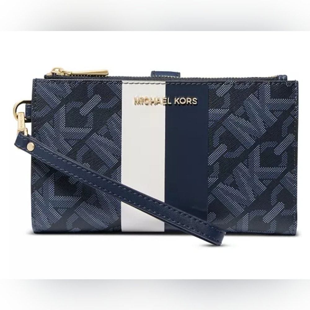 Michael kors Jet Set Logo  Medium Double Zip  Wallet